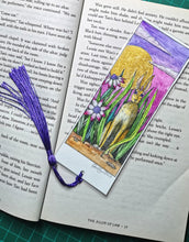 Hand coloured individual, signed art work bookmark, by the light of the moon with metallic accents